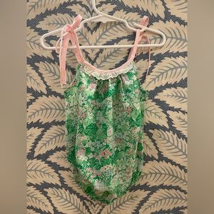 The Beaufort bonnet Company Belmont blooms Palm beach pink tie bubble 6-12 mo